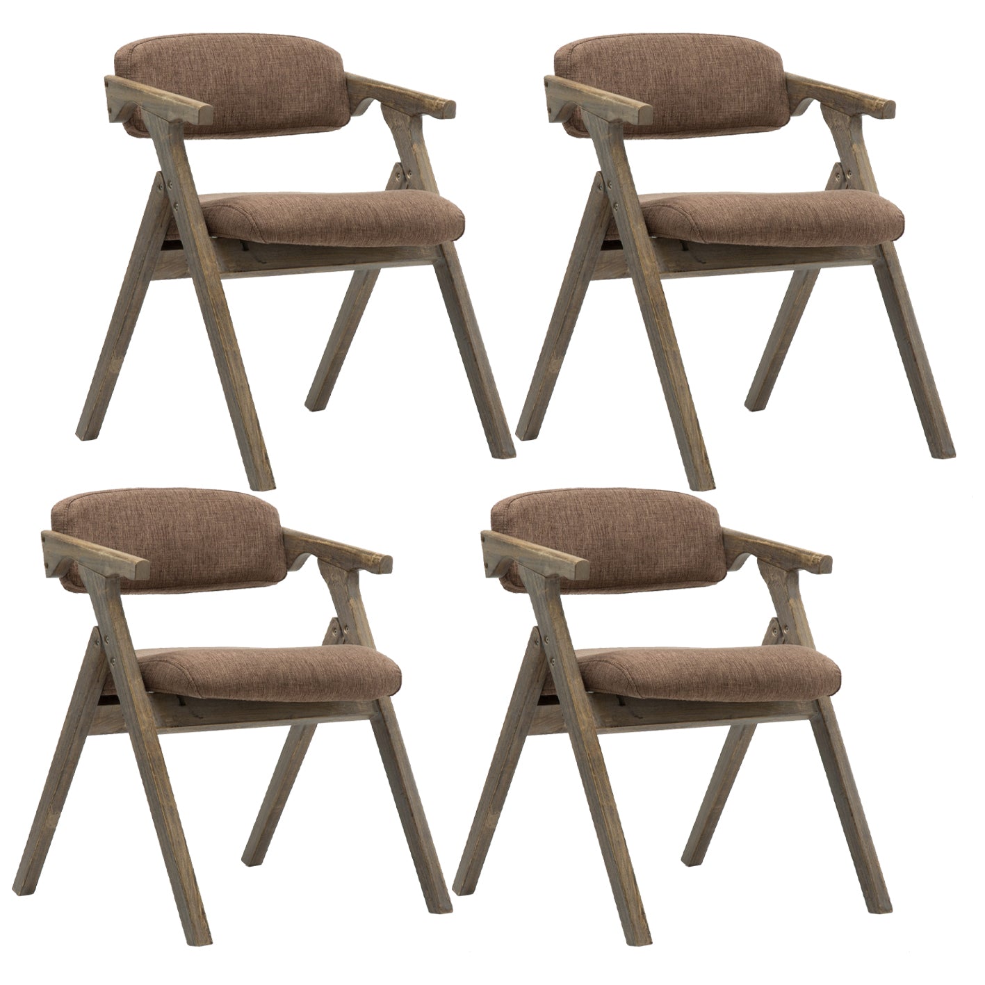 Silla lateral plegable de cuero moderna, silla de comedor con respaldo abierto y acabado mate
