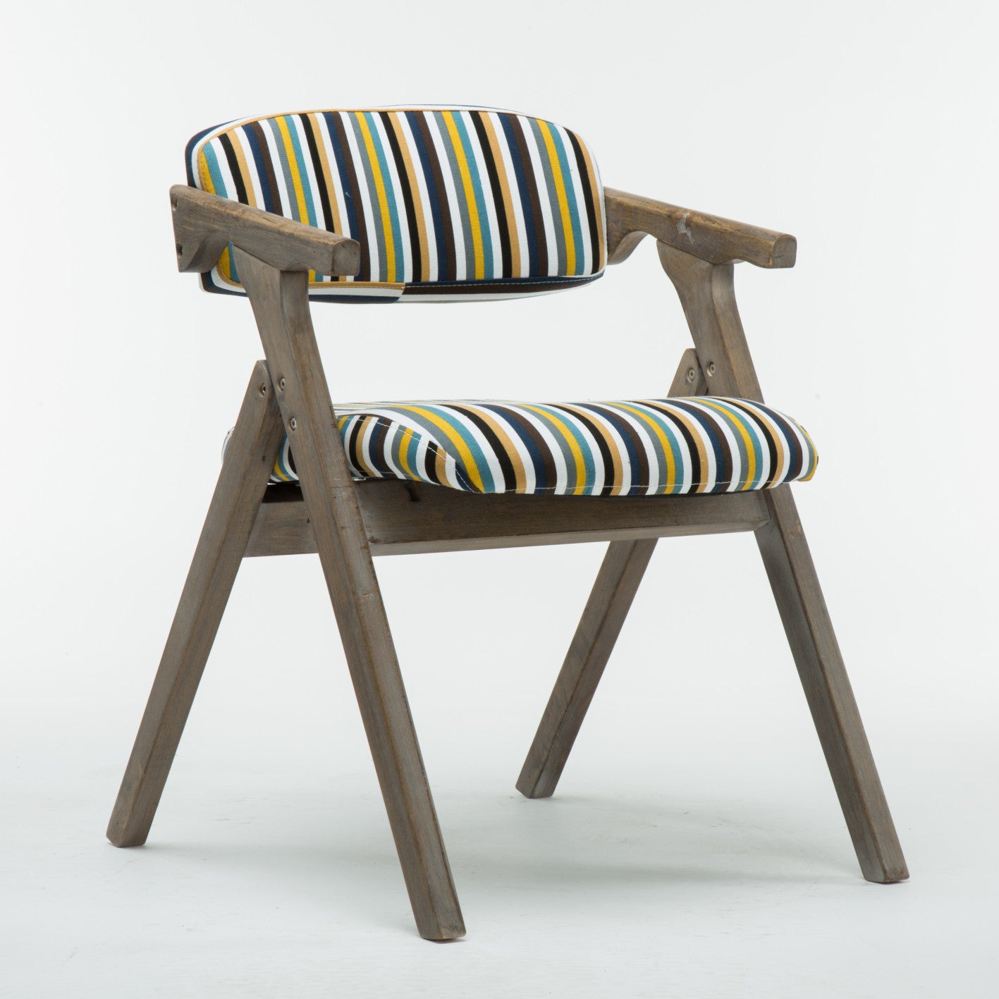 Silla lateral plegable de cuero moderna, silla de comedor con respaldo abierto y acabado mate