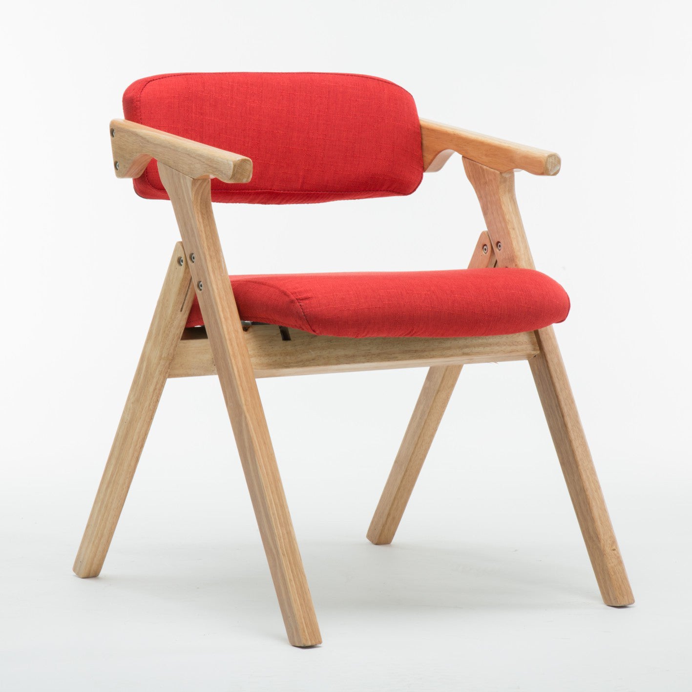 Silla lateral plegable de cuero moderna, silla de comedor con respaldo abierto y acabado mate