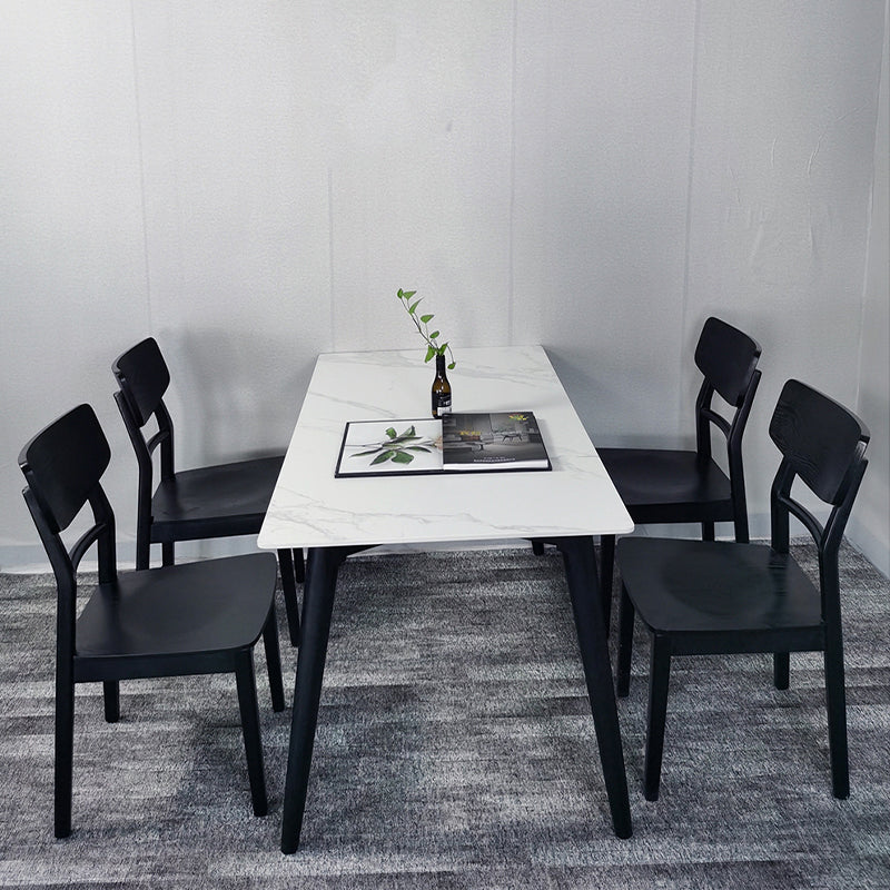 Silla de comedor industrial de madera, escalera, silla lateral trasera para cocina