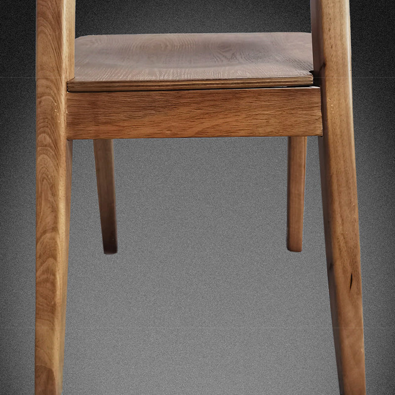Silla de comedor industrial de madera, escalera, silla lateral trasera para cocina