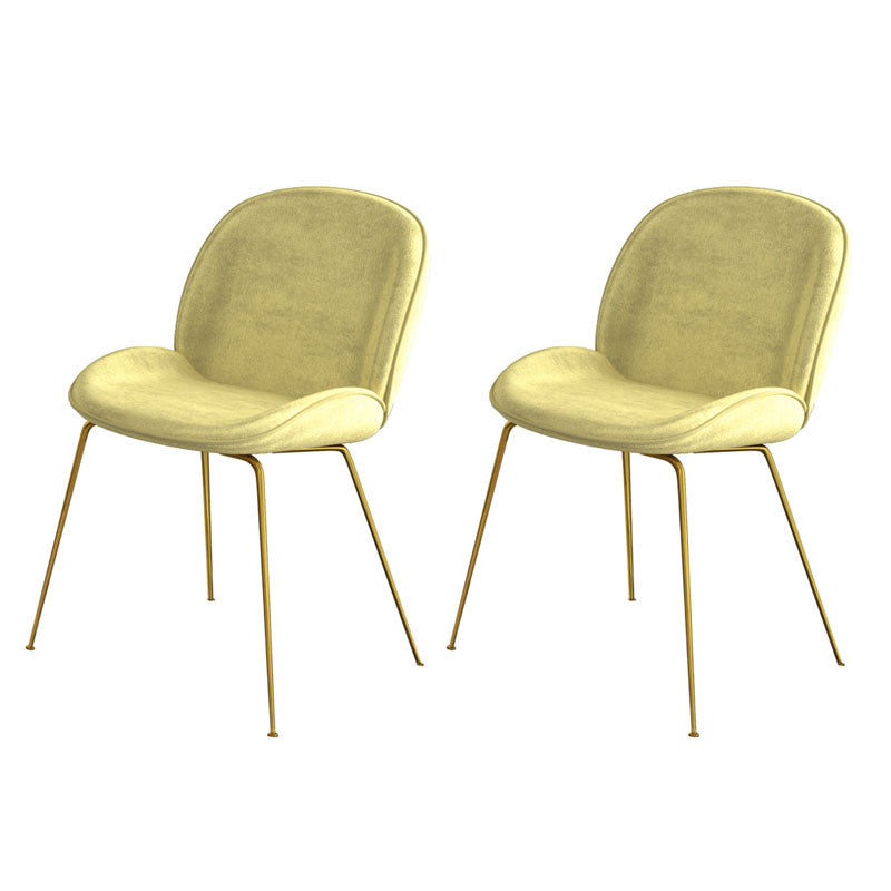 Silla lateral de comedor de tela de estilo nórdico, silla con respaldo sólido sin brazos para uso doméstico