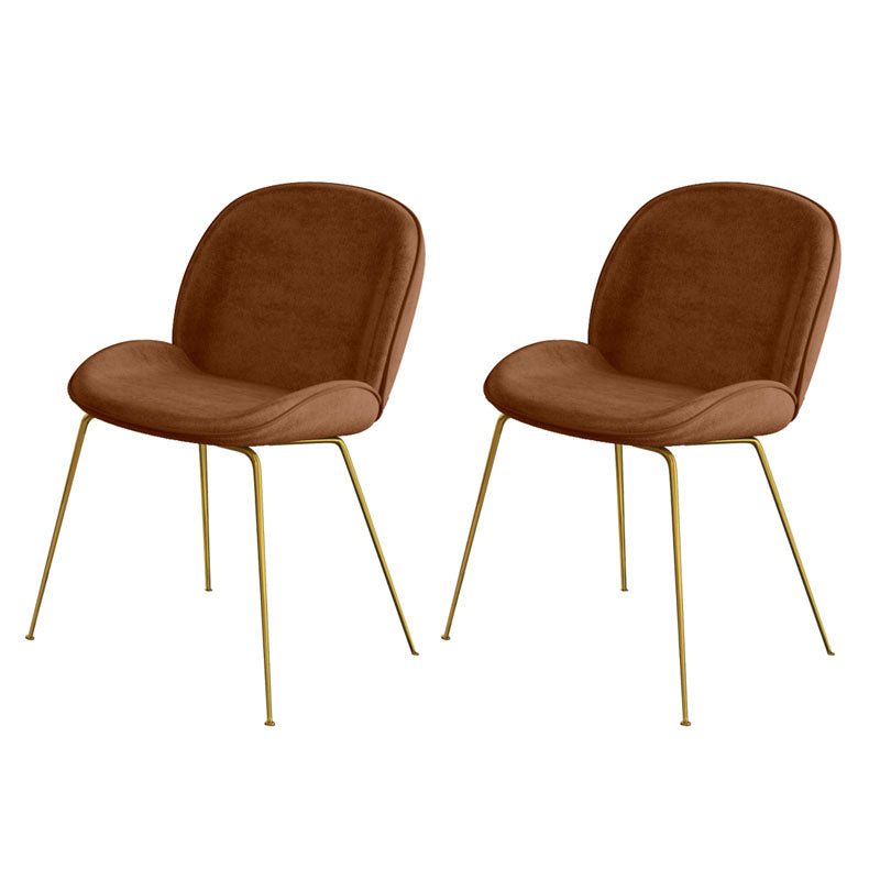 Silla lateral de comedor de tela de estilo nórdico, silla con respaldo sólido sin brazos para uso doméstico