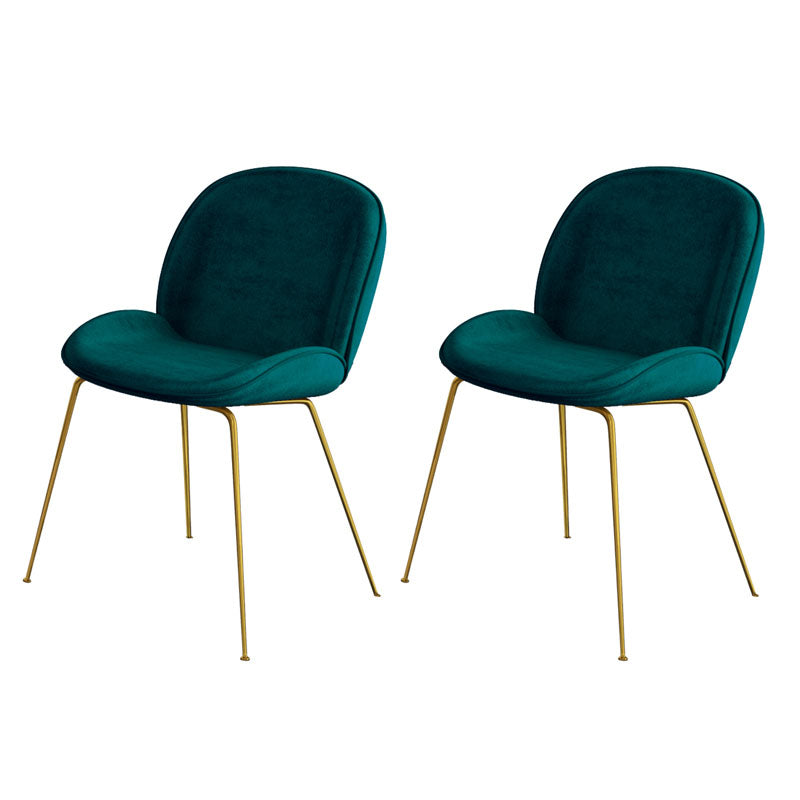 Silla lateral de comedor de tela de estilo nórdico, silla con respaldo sólido sin brazos para uso doméstico