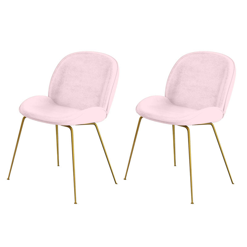 Silla lateral de comedor de tela de estilo nórdico, silla con respaldo sólido sin brazos para uso doméstico