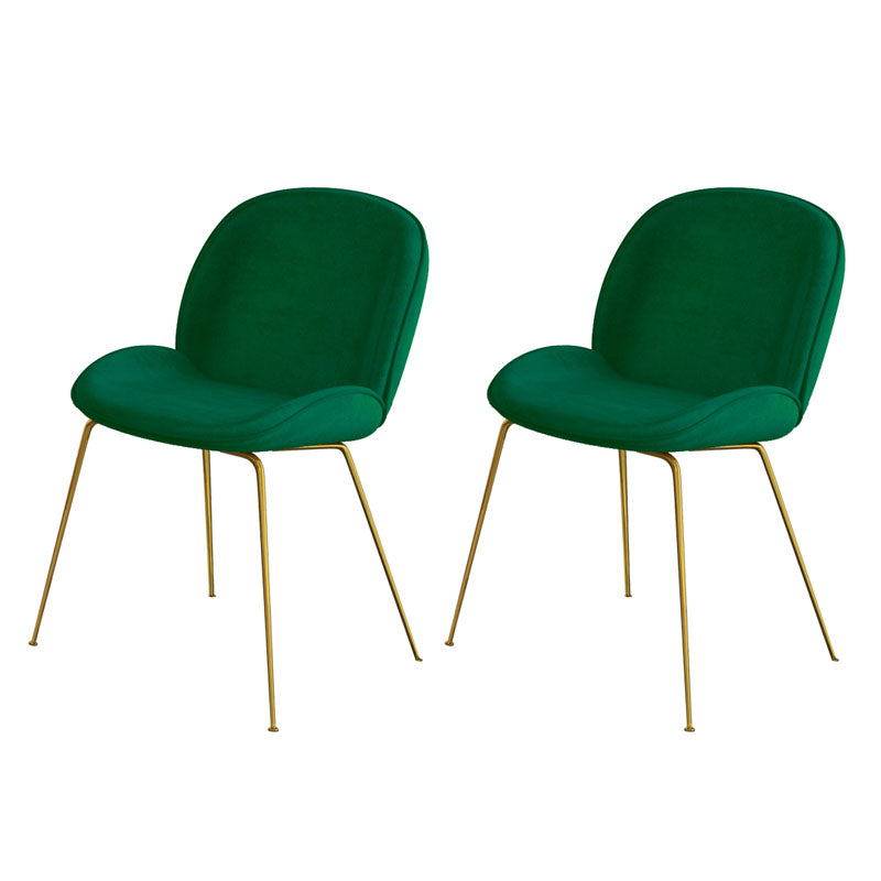 Silla lateral de comedor de tela de estilo nórdico, silla con respaldo sólido sin brazos para uso doméstico