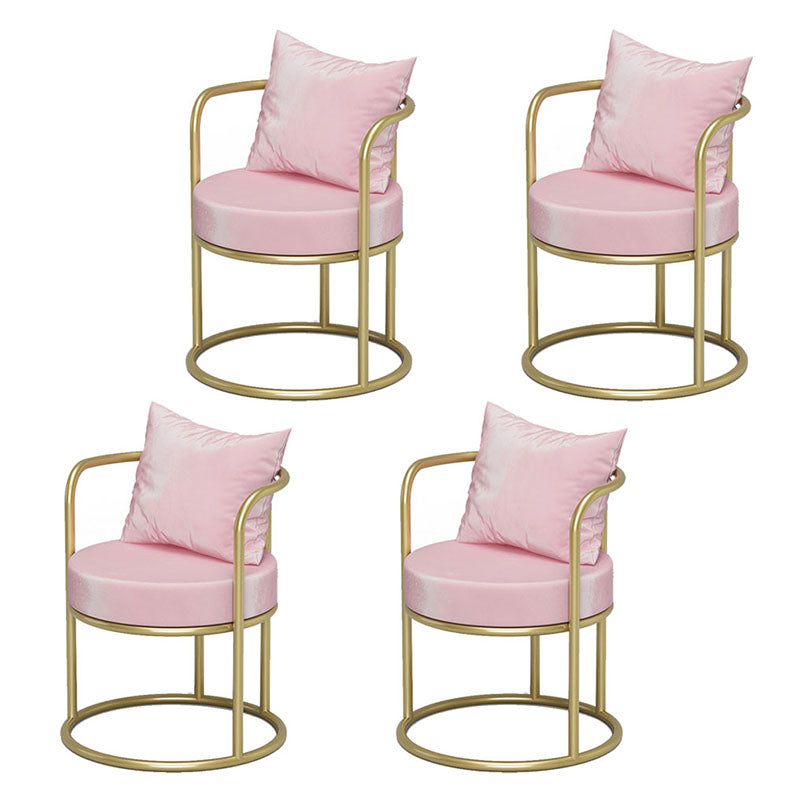 Silla lateral tapizada de lujo sin brazos con respaldo abierto de estilo escandinavo
