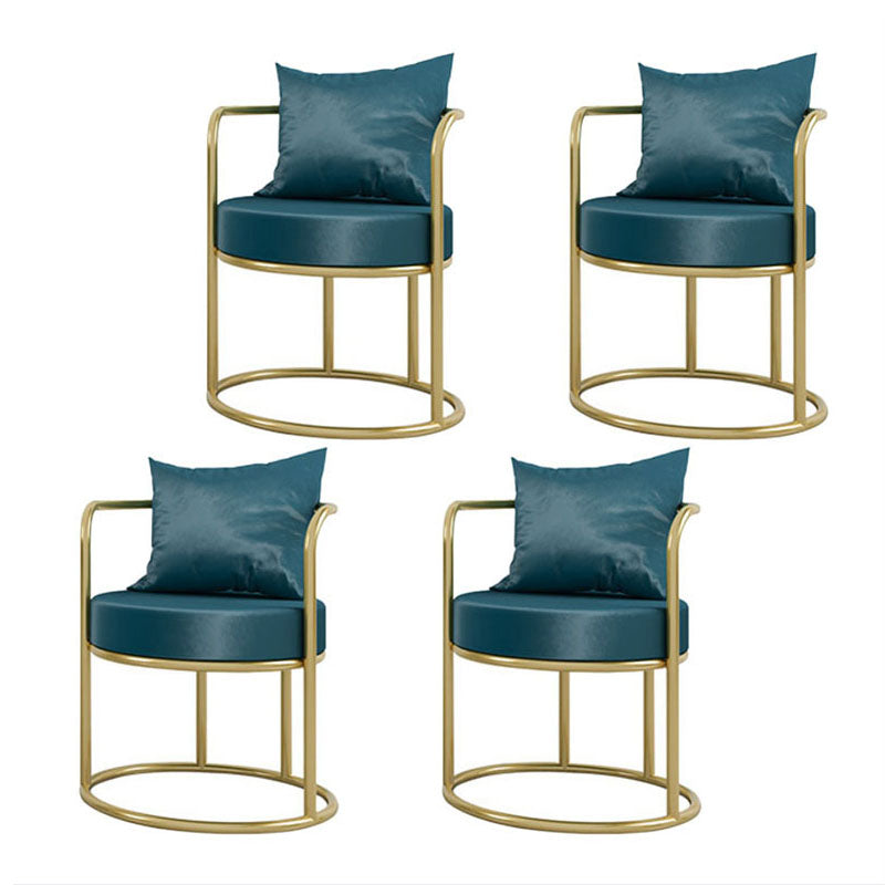 Silla lateral tapizada de lujo sin brazos con respaldo abierto de estilo escandinavo