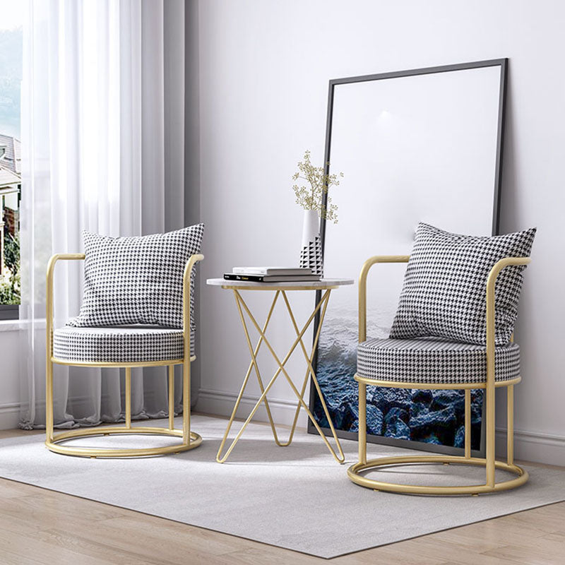 Silla lateral tapizada de lujo sin brazos con respaldo abierto de estilo escandinavo