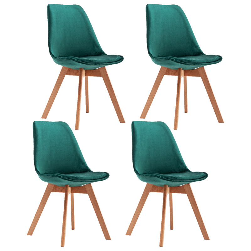 Sedia da pranzo in plastica moderna di faggio solido faggio, sedia da pranzo in plastica