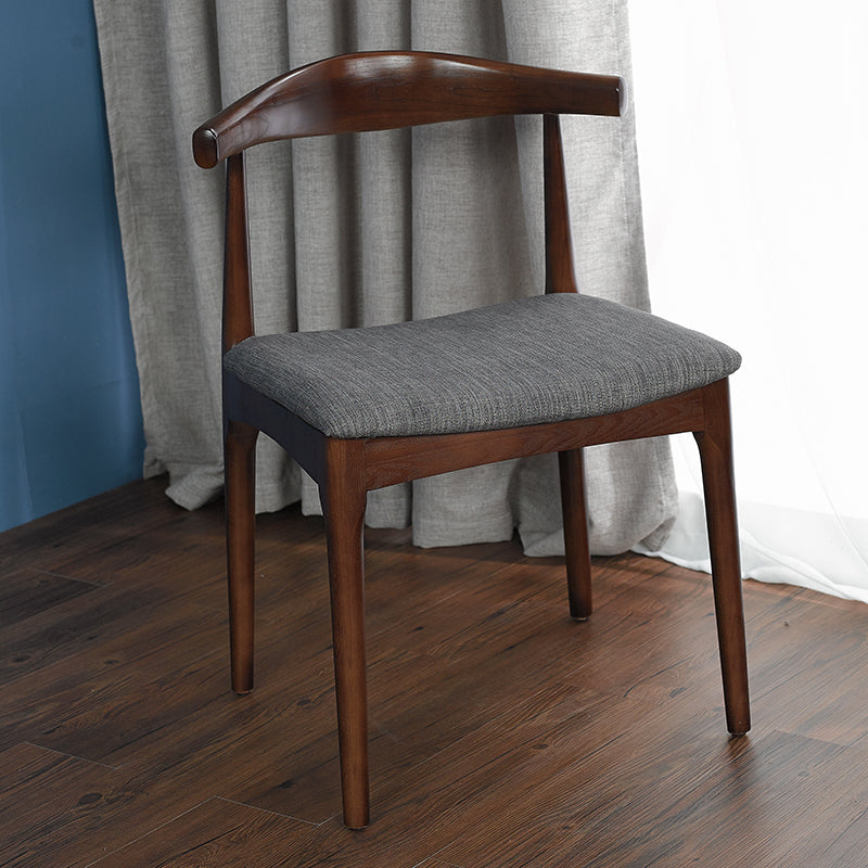 Silla de comedor estilo moderno Silla auxiliar sin brazos con patas de madera