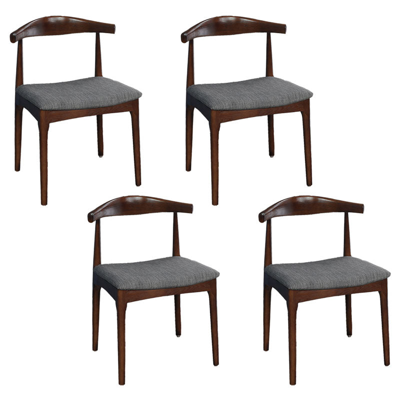 Silla de comedor estilo moderno Silla auxiliar sin brazos con patas de madera