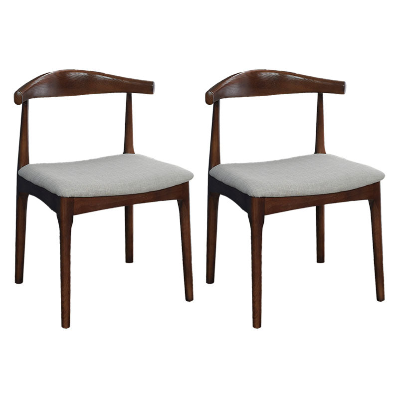 Silla de comedor estilo moderno Silla auxiliar sin brazos con patas de madera