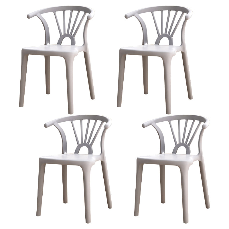 Sedia a braccio di plastica moderna per casa sedia da pranzo per le braccia