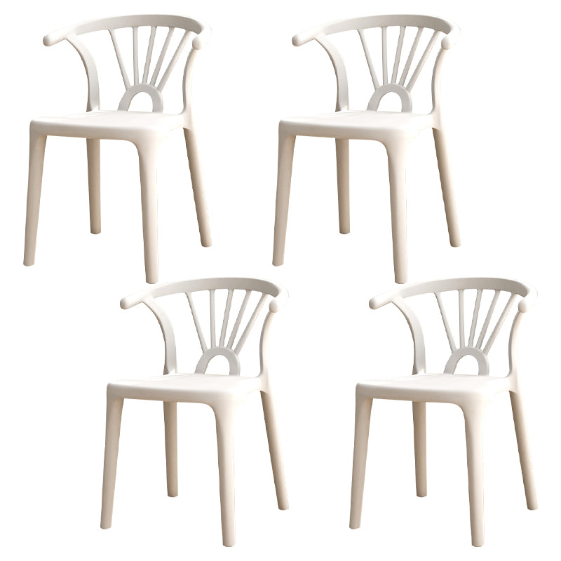 Sedia a braccio di plastica moderna per casa sedia da pranzo per le braccia