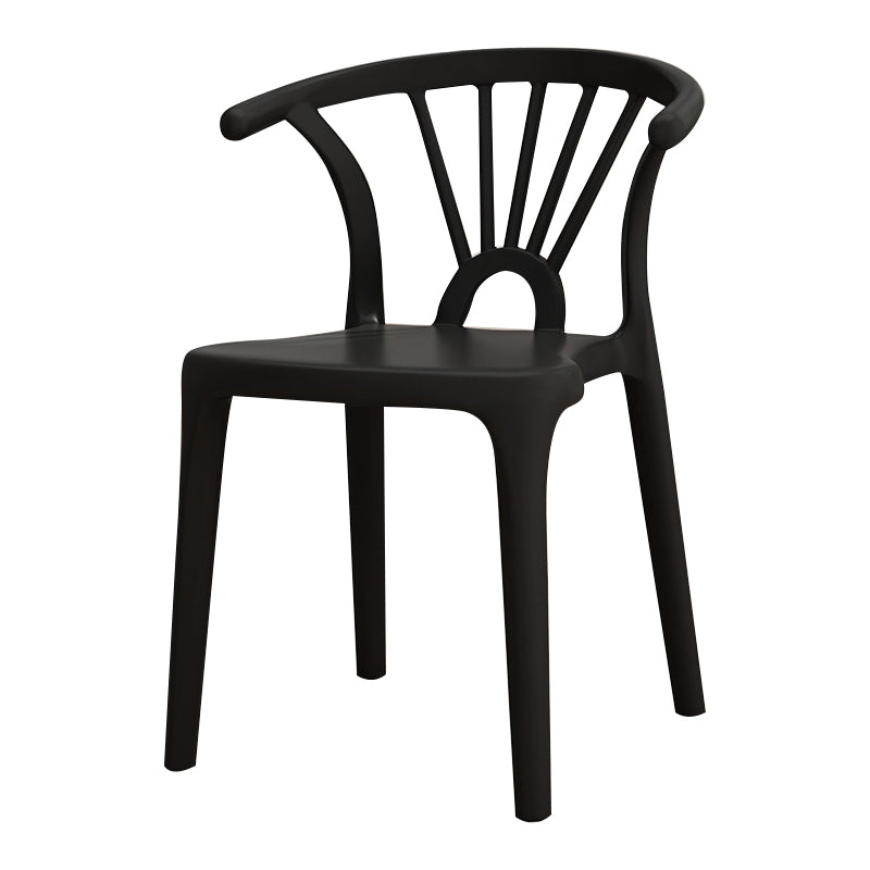 Sedia a braccio di plastica moderna per casa sedia da pranzo per le braccia