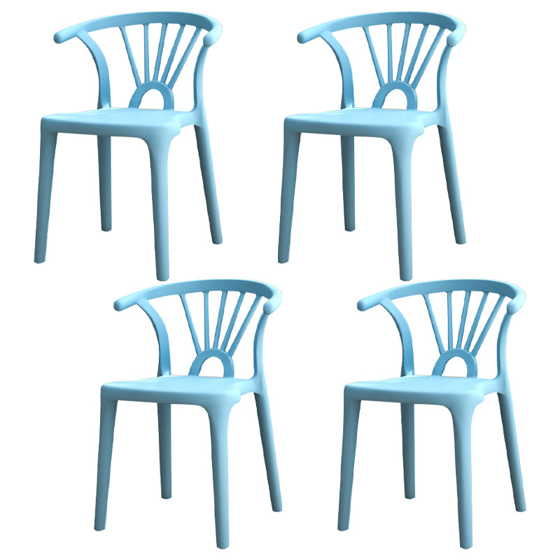 Sedia a braccio di plastica moderna per casa sedia da pranzo per le braccia