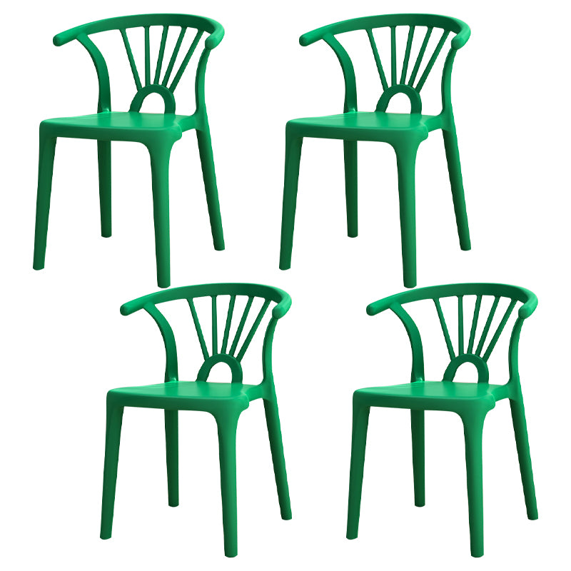 Sedia a braccio di plastica moderna per casa sedia da pranzo per le braccia