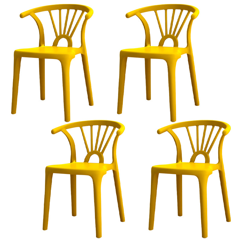 Sedia a braccio di plastica moderna per casa sedia da pranzo per le braccia