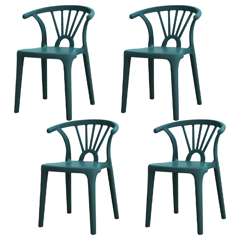 Sedia a braccio di plastica moderna per casa sedia da pranzo per le braccia