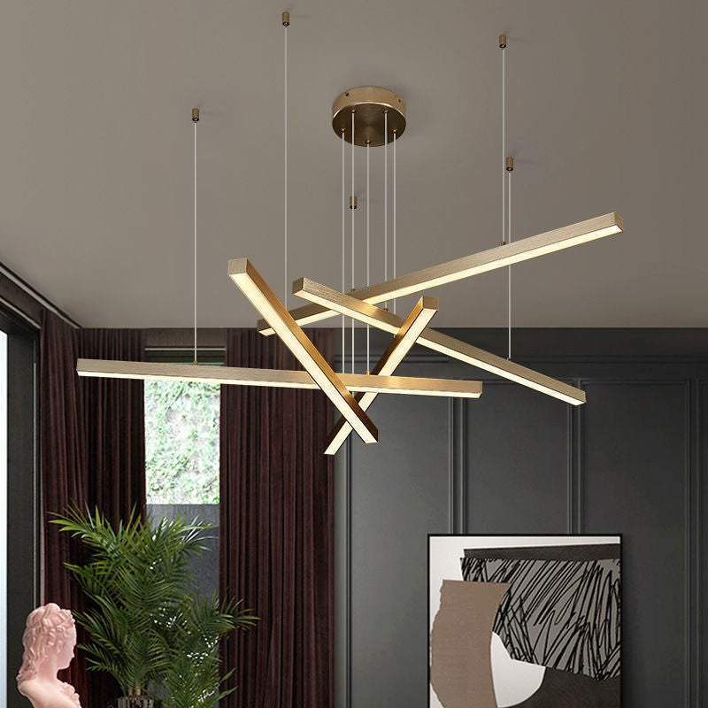 Multi-Light Chandelier Lighting Fixtures Metal Modern Hanging Chandelier for Living Room