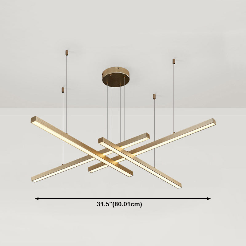 Multi-Light Chandelier Lighting Fixtures Metal Modern Hanging Chandelier for Living Room