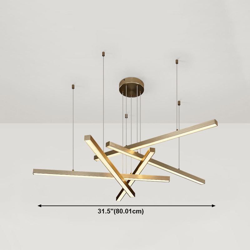 Multi-Light Chandelier Lighting Fixtures Metal Modern Hanging Chandelier for Living Room