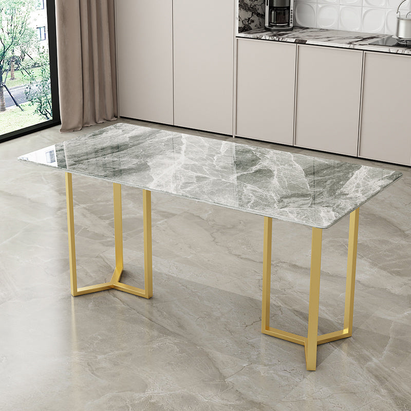 Nordic 1/4/5 Pieces Dining Set Sintered Stone Top Dining Table with Leather Chairs