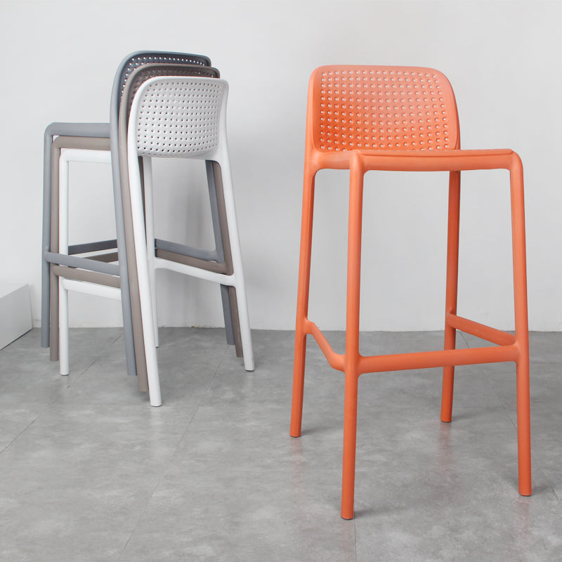 Scandinavia Style Bar-stool Square Seat PP Legs for Kitchen Bar
