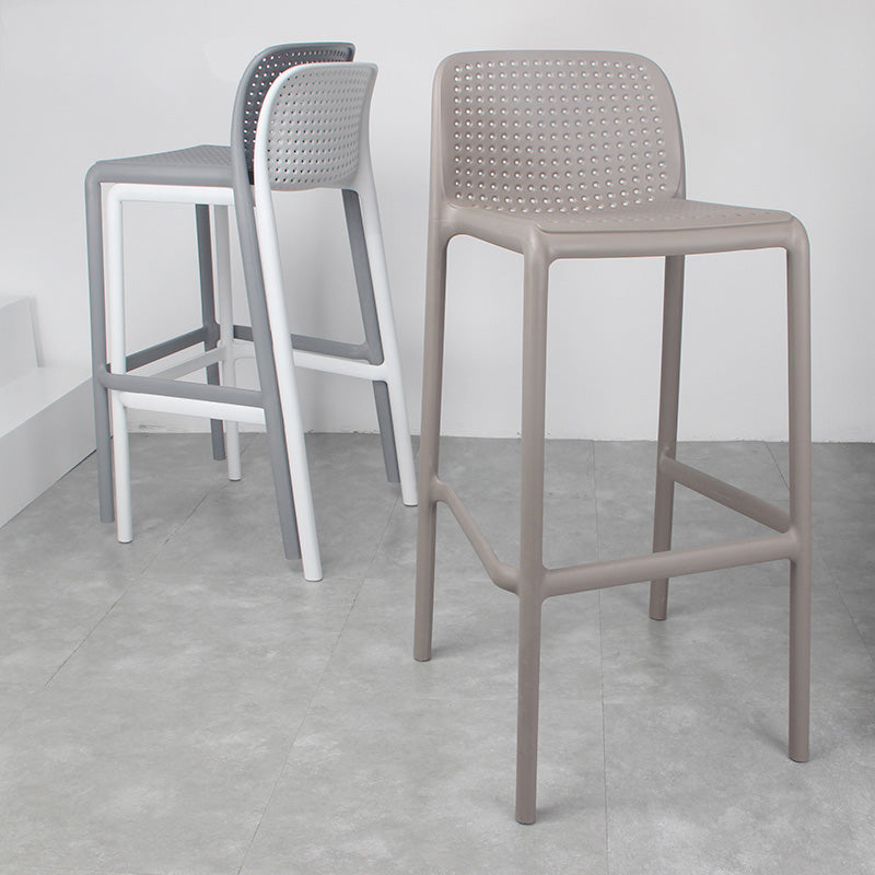 Scandinavia Style Bar-stool Square Seat PP Legs for Kitchen Bar
