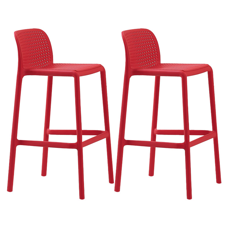 Scandinavia Style Bar-stool Square Seat PP Legs for Kitchen Bar
