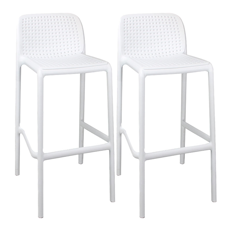 Scandinavia Style Bar-stool Square Seat PP Legs for Kitchen Bar