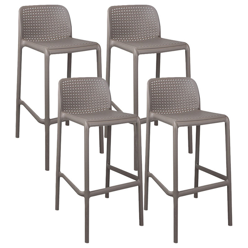 Scandinavia Style Bar-stool Square Seat PP Legs for Kitchen Bar