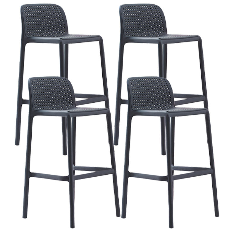 Scandinavia Style Bar-stool Square Seat PP Legs for Kitchen Bar