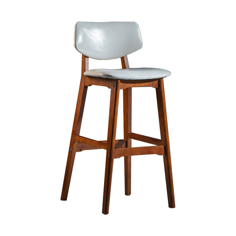Scandinavia Style Bar-stool Wooden Legs Square Seat for Kitchen Bar