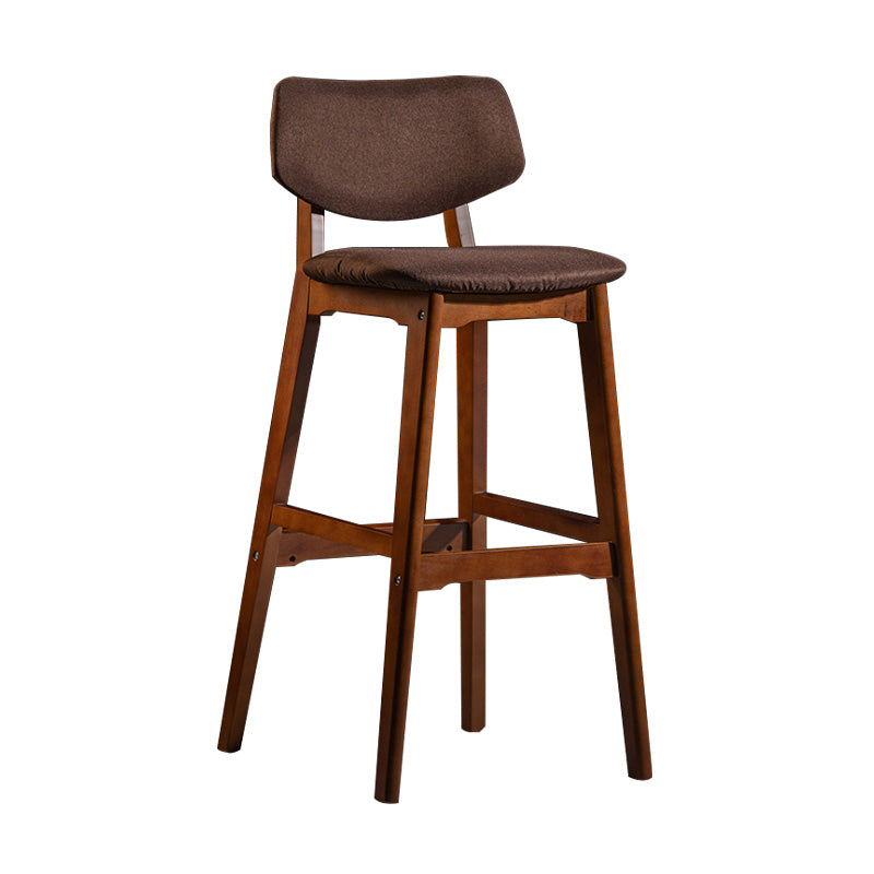 Scandinavia Style Bar-stool Wooden Legs Square Seat for Kitchen Bar