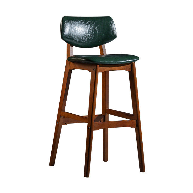 Scandinavia Style Bar-stool Wooden Legs Square Seat for Kitchen Bar
