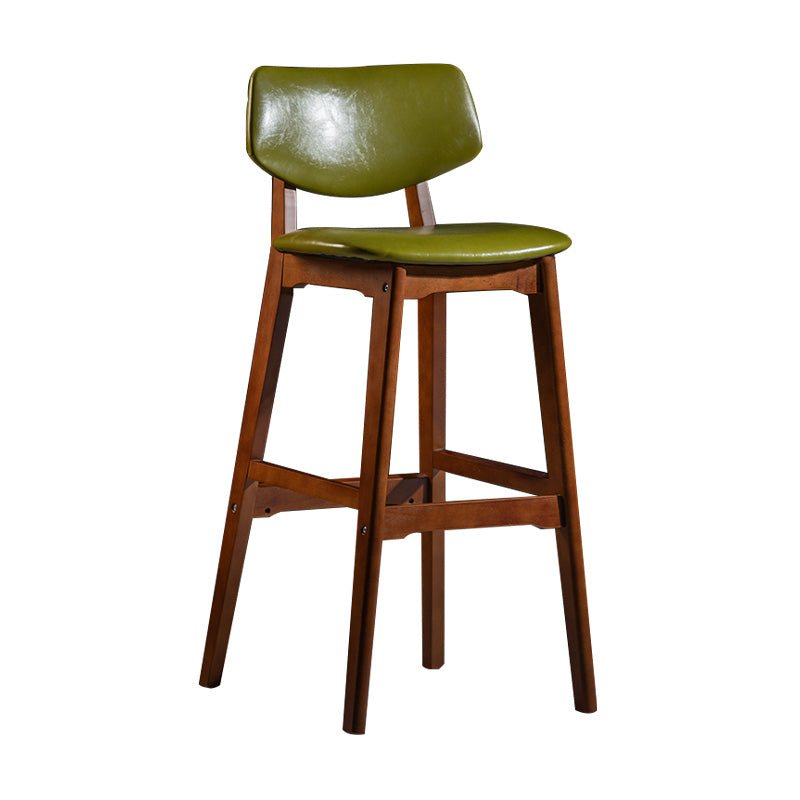 Scandinavia Style Bar-stool Wooden Legs Square Seat for Kitchen Bar