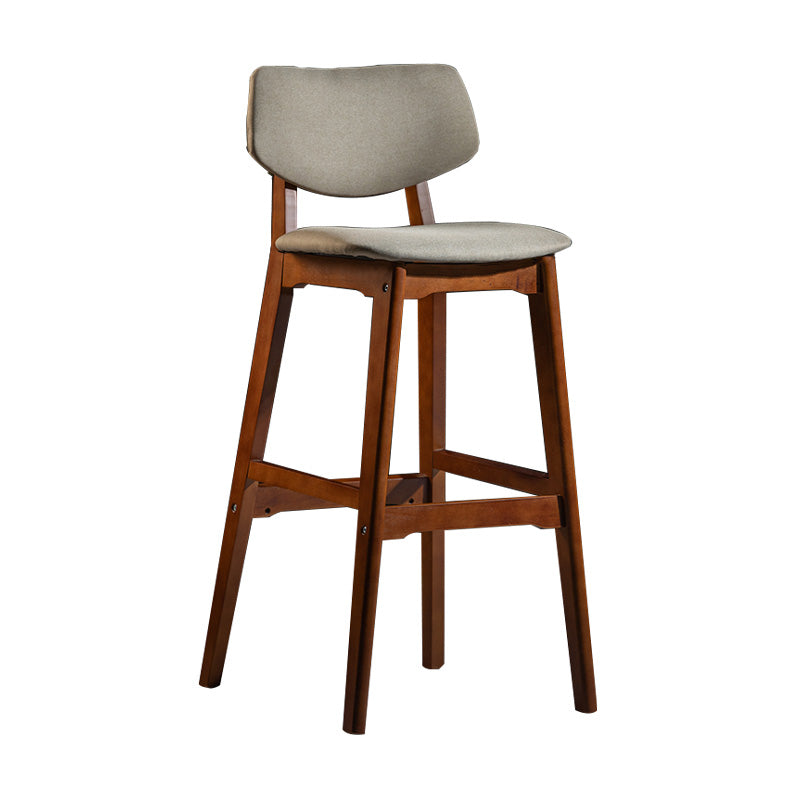Scandinavia Style Bar-stool Wooden Legs Square Seat for Kitchen Bar