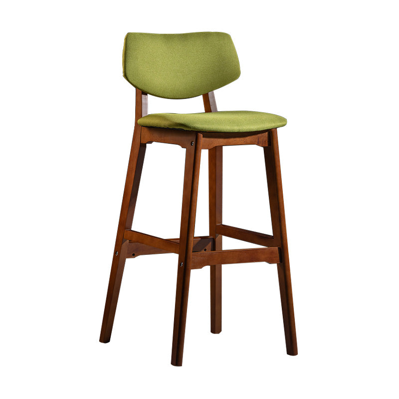 Scandinavia Style Bar-stool Wooden Legs Square Seat for Kitchen Bar