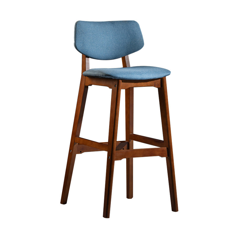 Scandinavia Style Bar-stool Wooden Legs Square Seat for Kitchen Bar