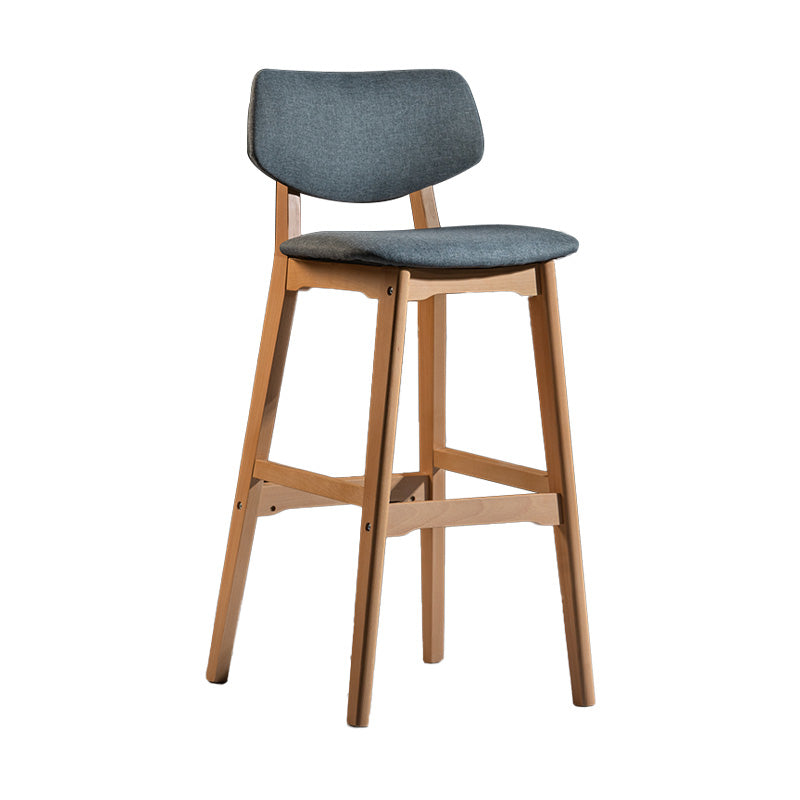 Scandinavia Style Bar-stool Wooden Legs Square Seat for Kitchen Bar