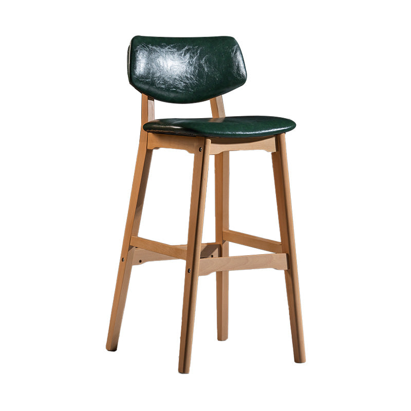 Scandinavia Style Bar-stool Wooden Legs Square Seat for Kitchen Bar
