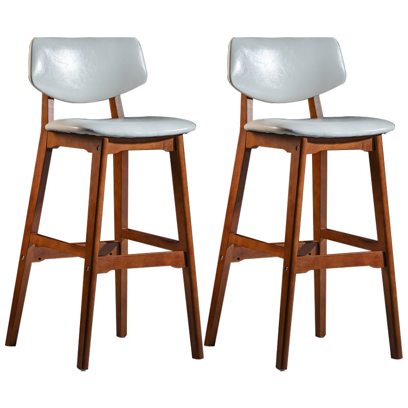 Scandinavia Style Bar-stool Wooden Legs Square Seat for Kitchen Bar