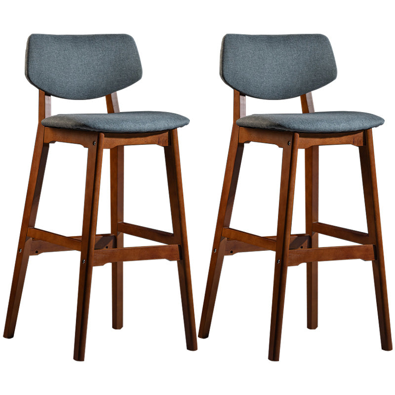 Scandinavia Style Bar-stool Wooden Legs Square Seat for Kitchen Bar