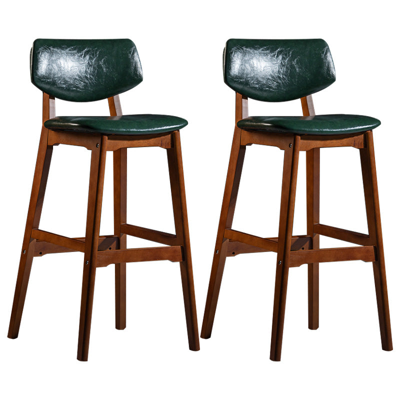 Scandinavia Style Bar-stool Wooden Legs Square Seat for Kitchen Bar