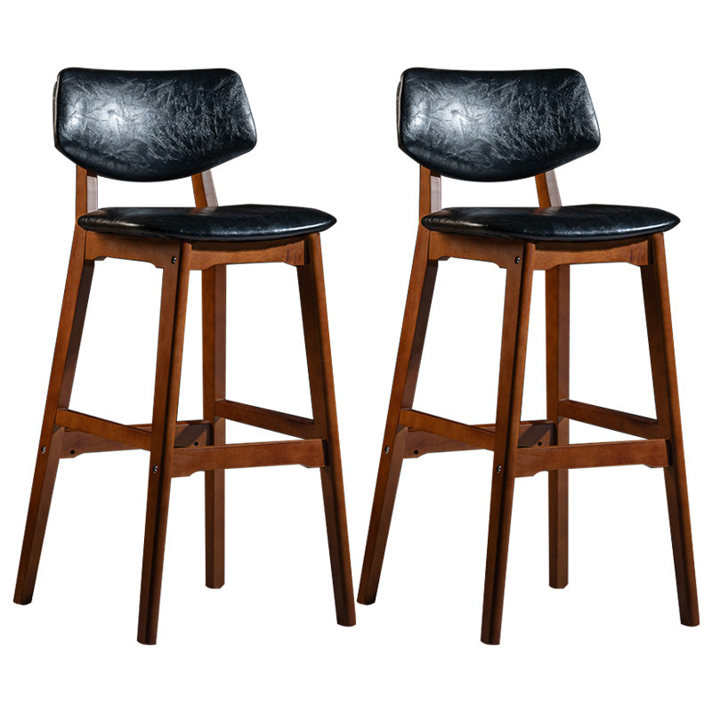 Scandinavia Style Bar-stool Wooden Legs Square Seat for Kitchen Bar