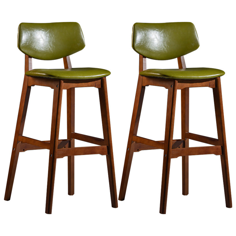 Scandinavia Style Bar-stool Wooden Legs Square Seat for Kitchen Bar