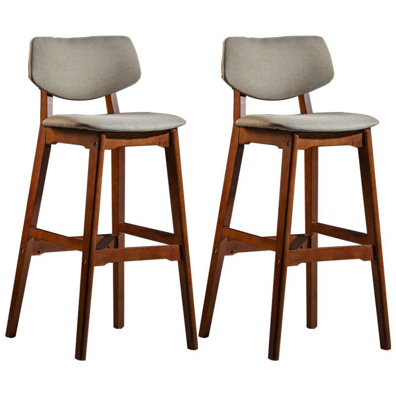 Scandinavia Style Bar-stool Wooden Legs Square Seat for Kitchen Bar