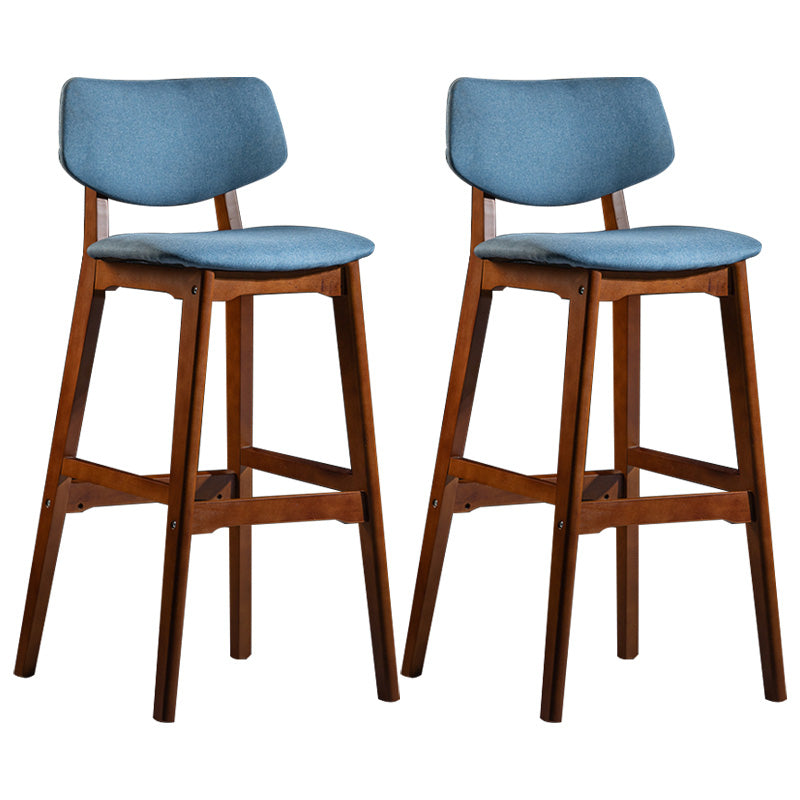 Scandinavia Style Bar-stool Wooden Legs Square Seat for Kitchen Bar